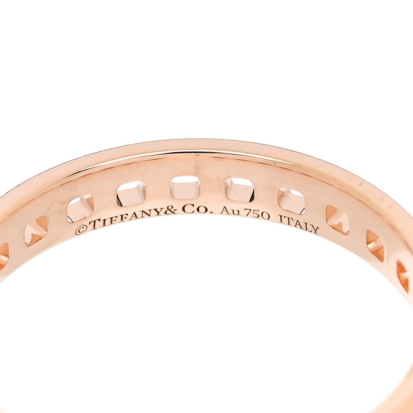 18K Rose Gold Narrow T True Ring 57 8