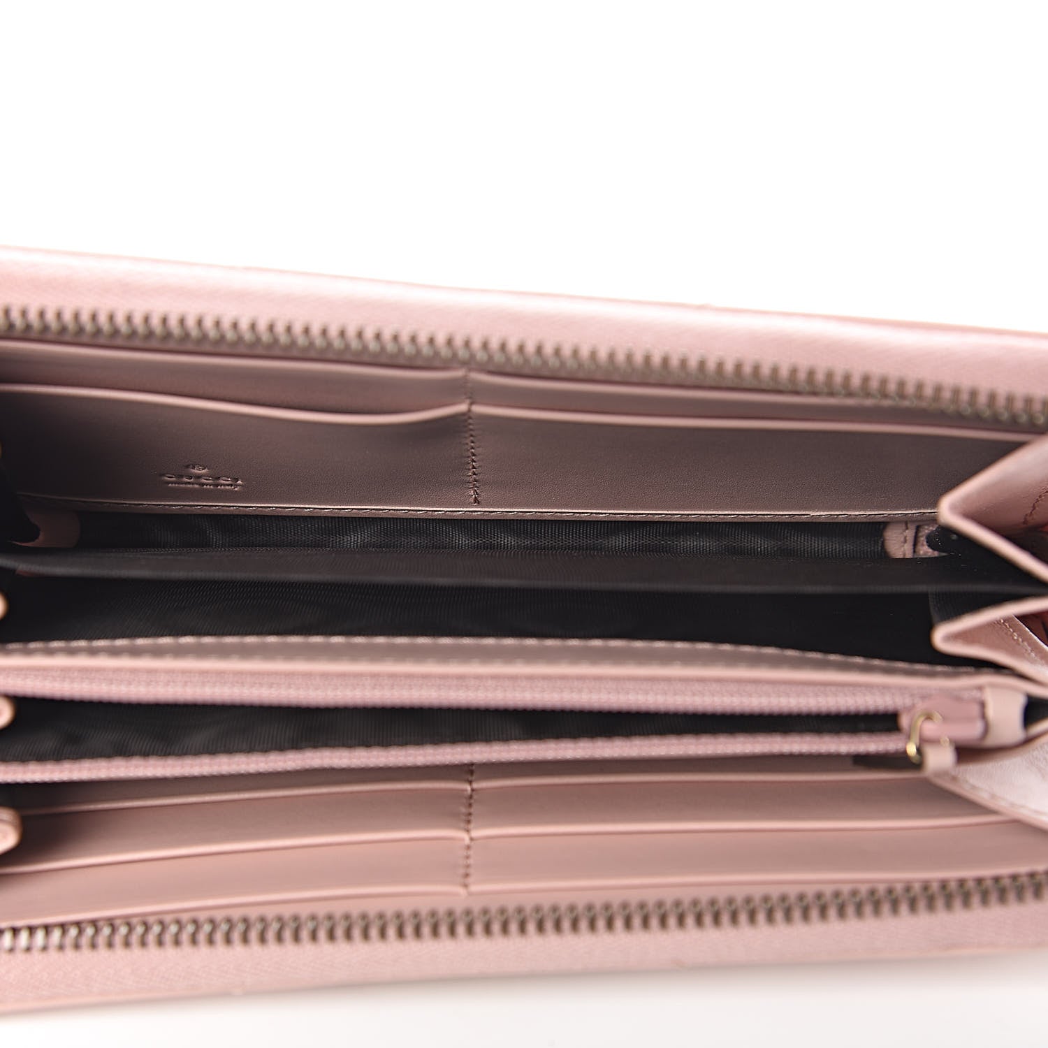 Gucci Calfskin Matelasse GG Marmont Zip Around Wallet Perfect Pink 5 of 8