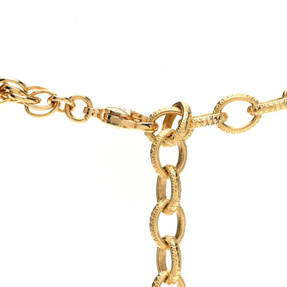 Chanel Resin Pearl Crystal CC Choker Necklace Gold Pink White 4 of 6