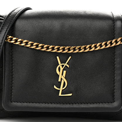 Saint Laurent Lambskin Quilted Monogram Mini Nolita Black 8 of 10