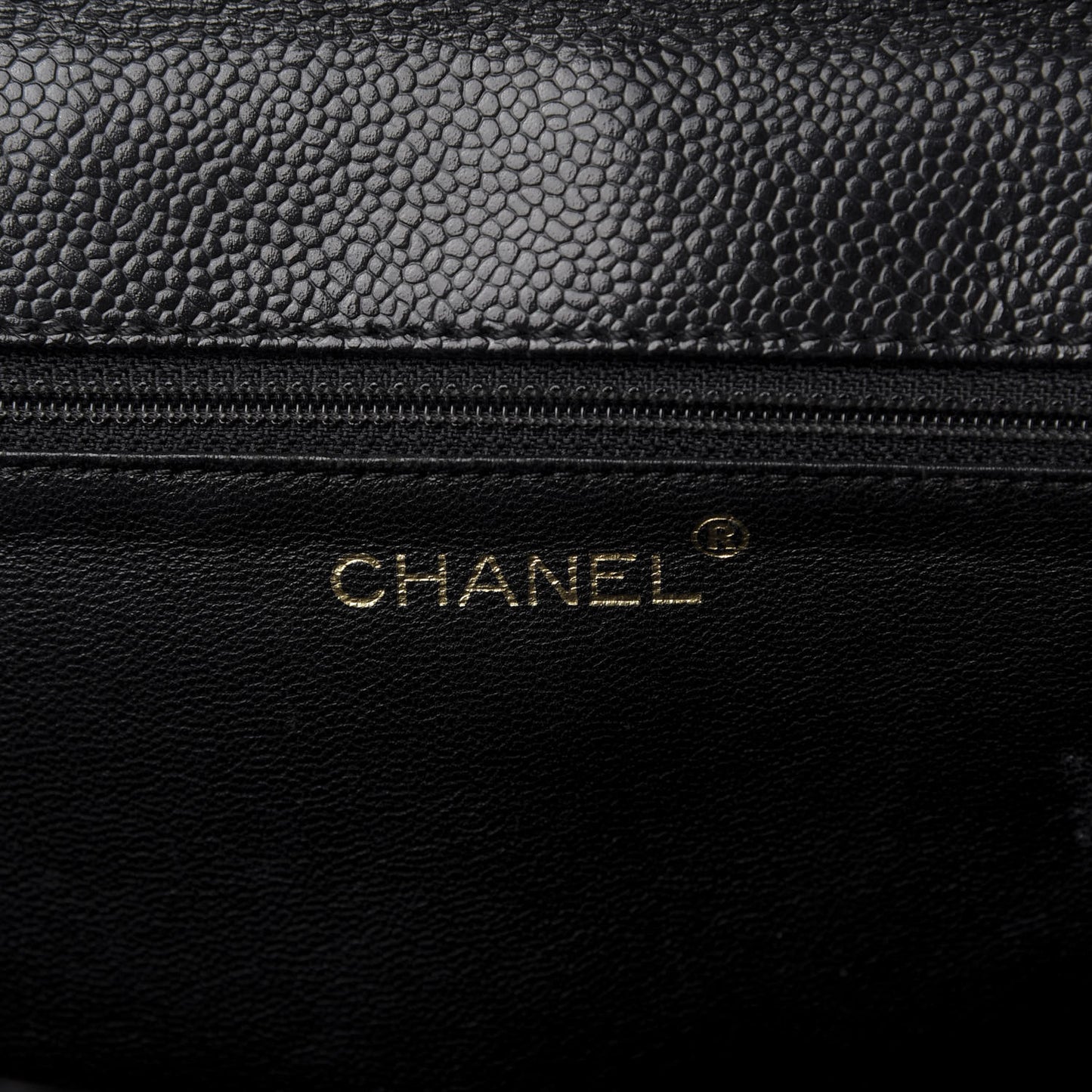 Caviar Quilted Single Flap Black