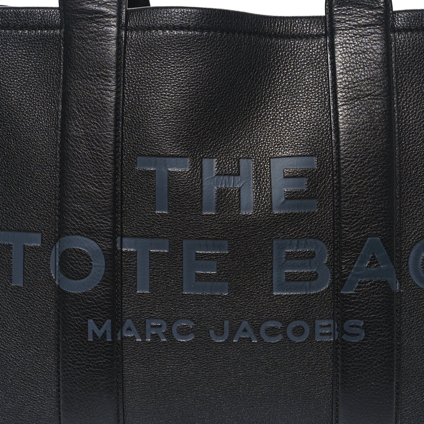 Grained Calfskin Large The Tote Bag Black