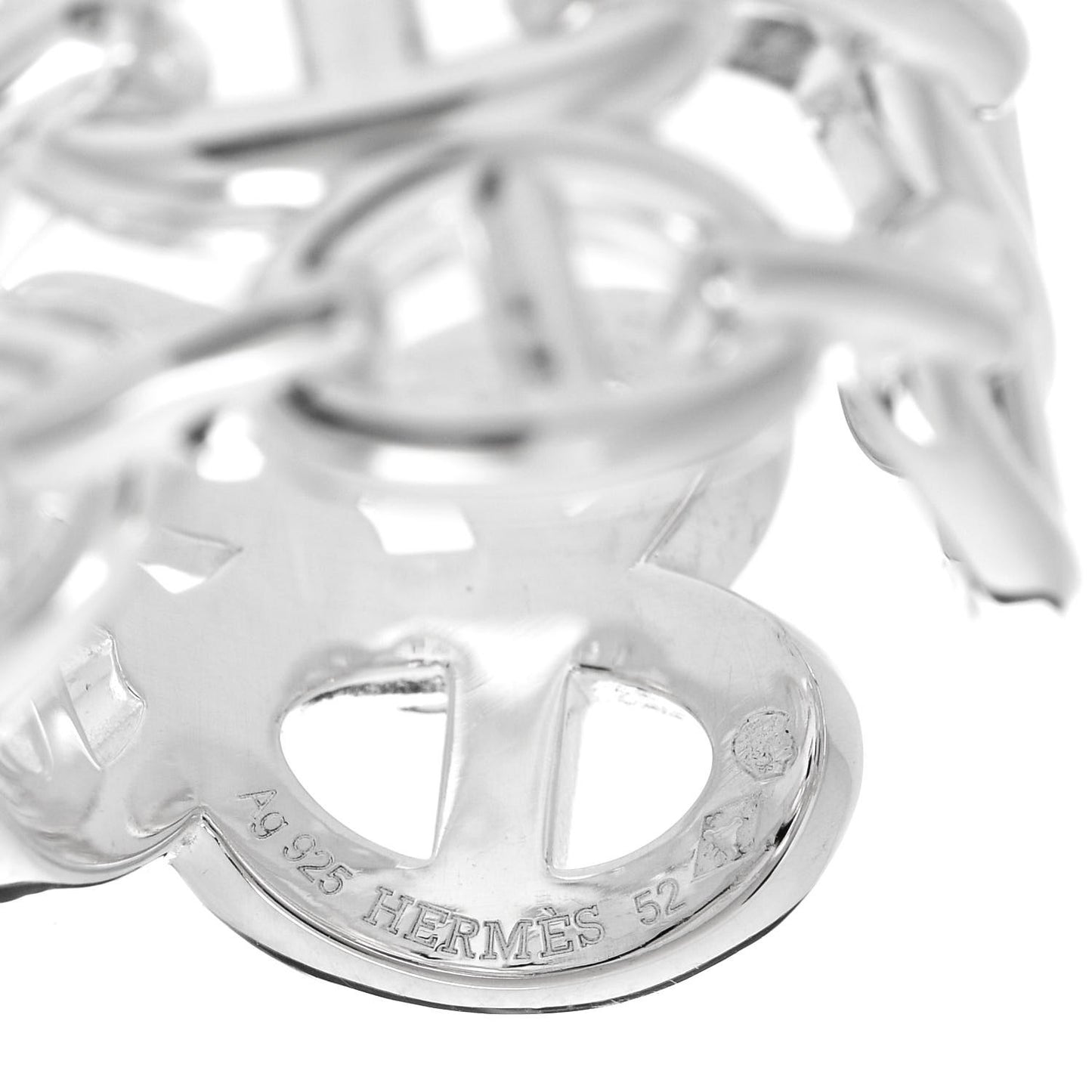 Sterling Silver GM Chaine d'Ancre Enchainee Band Ring 52 6