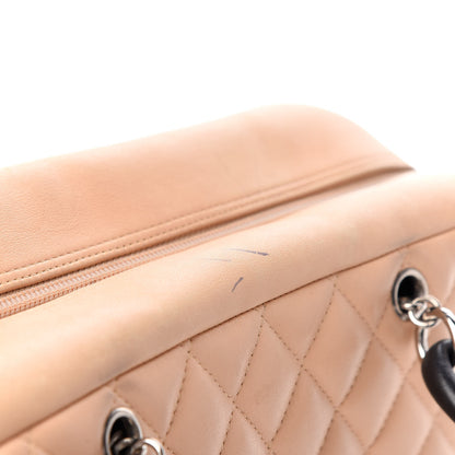 Chanel Calfskin Quilted Large Cambon Bowler Beige Black 11 of 12