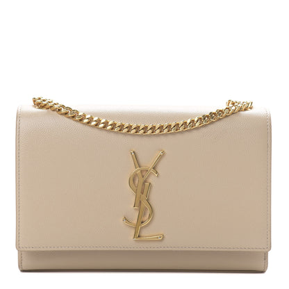 Saint Laurent Grain De Poudre Small Monogram Kate Satchel Nude Powder 1 of 14