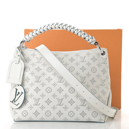 Louis Vuitton Mahina Beaubourg Hobo MM Snow Orage Blue 11 of 11