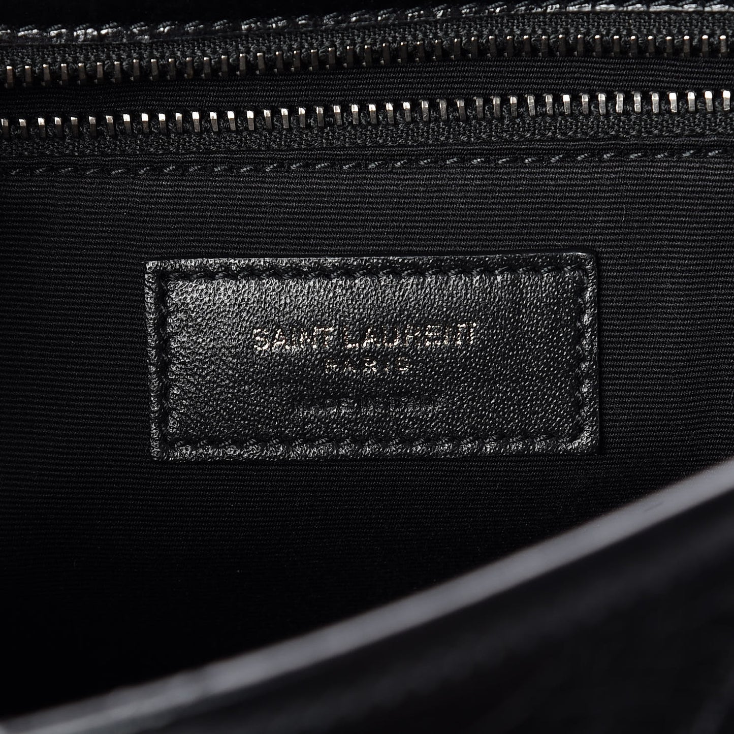 Crinkled Calfskin Matelasse Monogram Medium Niki Chain Satchel Black
