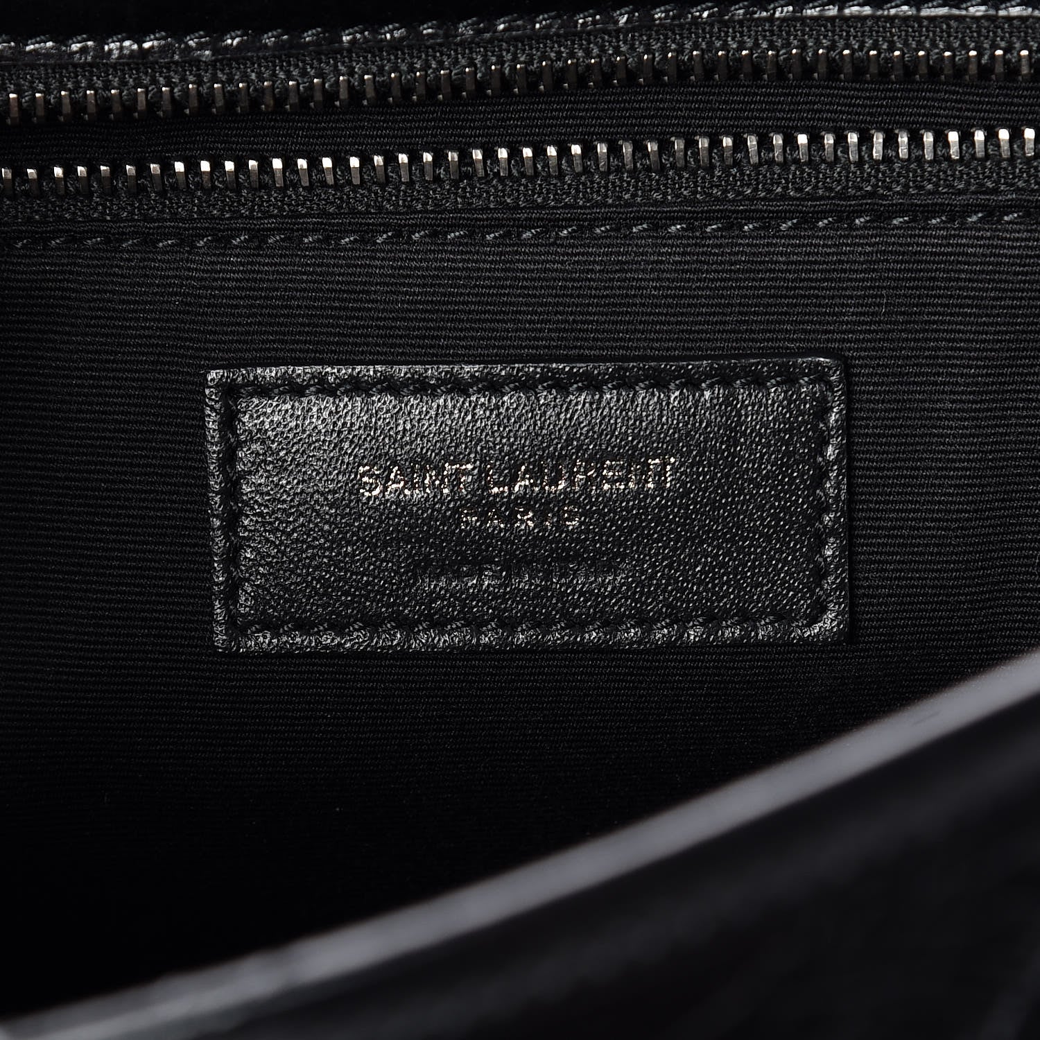 Saint Laurent Crinkled Calfskin Matelasse Monogram Medium Niki Chain Satchel Black 7 of 12
