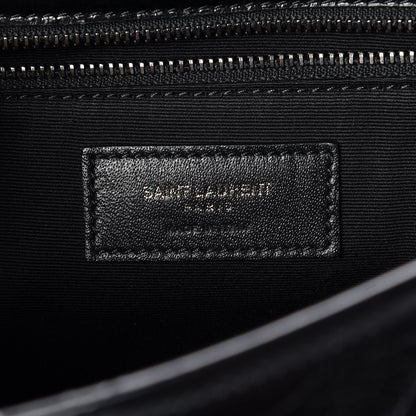 Saint Laurent Crinkled Calfskin Matelasse Monogram Medium Niki Chain Satchel Black 7 of 12