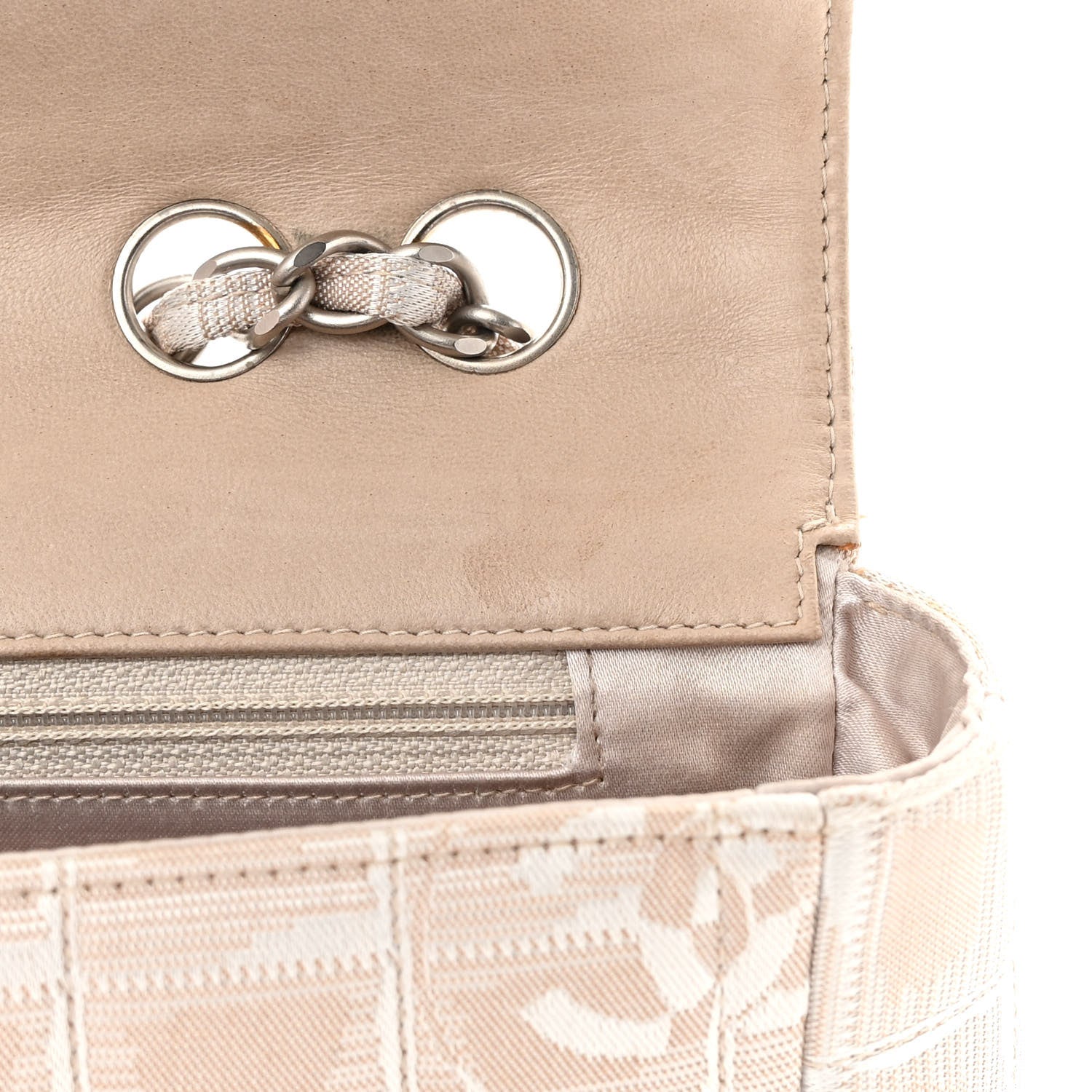 Chanel Nylon Medium Travel Flap Light Beige 13 of 13