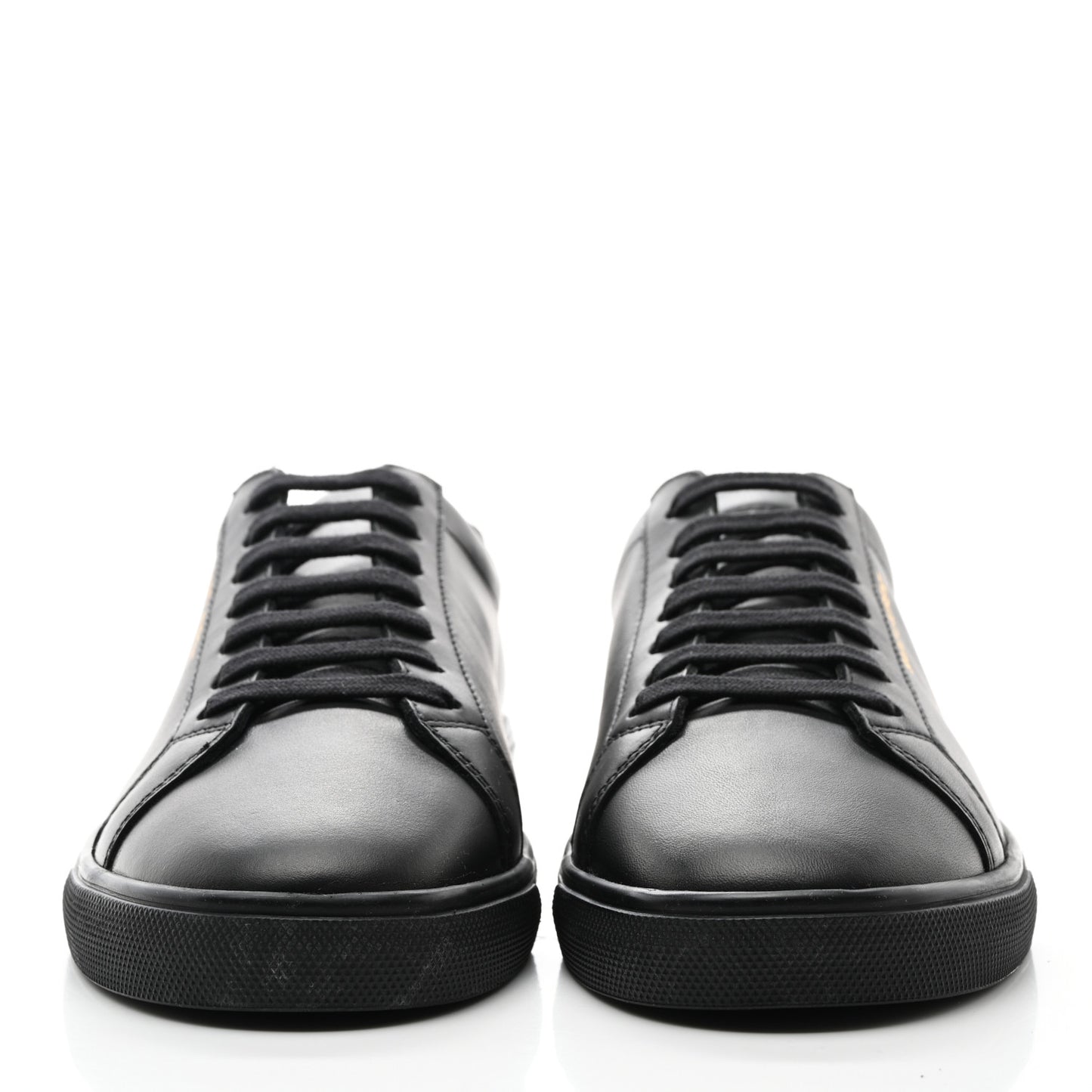 Calfskin Andy Low Top Sneakers 38.5 Black