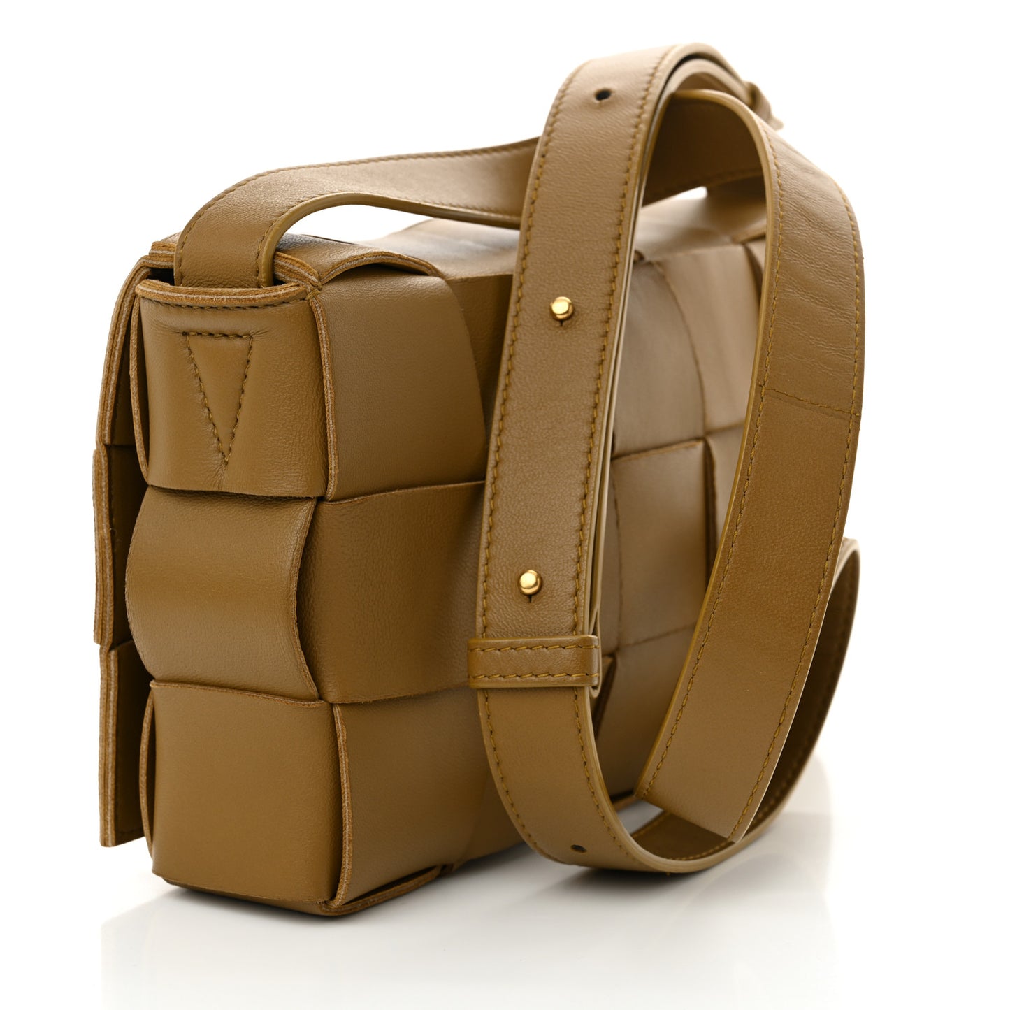 Lambskin Maxi Intrecciato Cassette Crossbody Bag Acorn