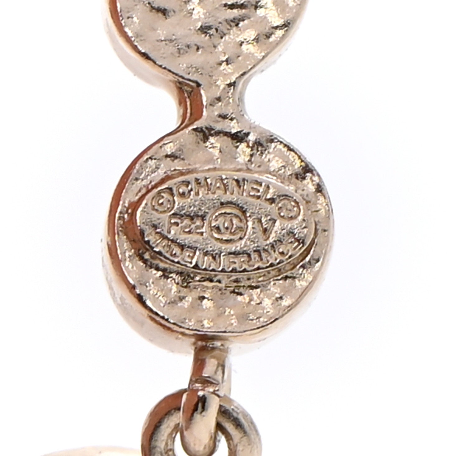 Chanel Crystal CC Drop Earrings Gold 4 of 5