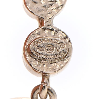 Chanel Crystal CC Drop Earrings Gold 4 of 5