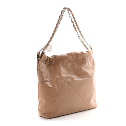 Chanel Shiny Calfskin Quilted Small Chanel 22 Beige 3 of 11