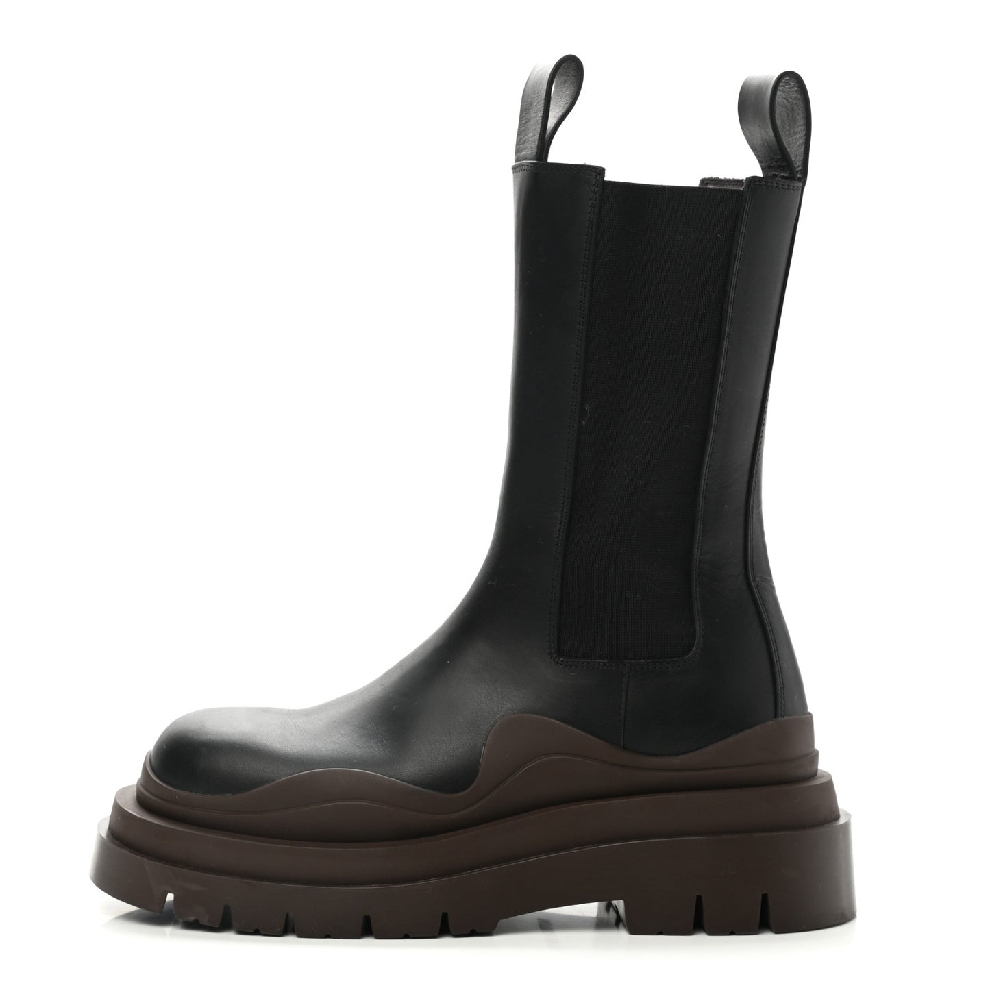 Calfskin The Tire Chelsea Boots 37 Black Ebony