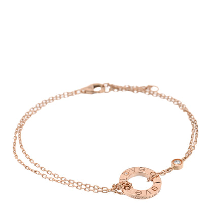 Cartier 18K Pink Gold Diamond LOVE Bracelet 1 of 3