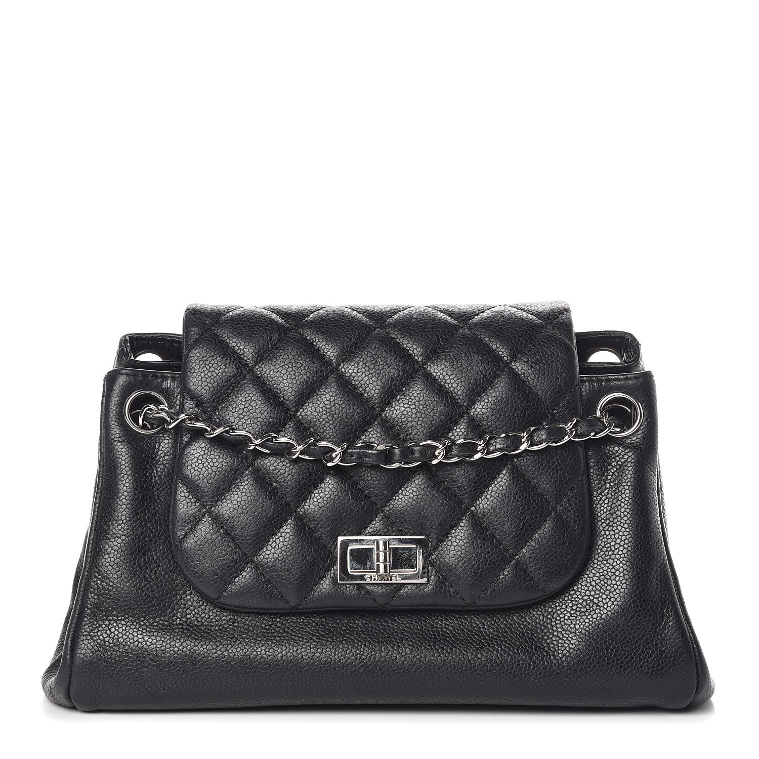 Chanel Caviar Quilted Accordion Mademoiselle Flap Black 1 of 10