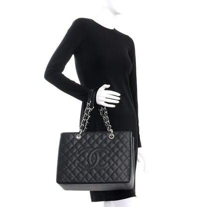 Chanel Caviar Quilted Grand Shopping Tote GST Black 2 of 8