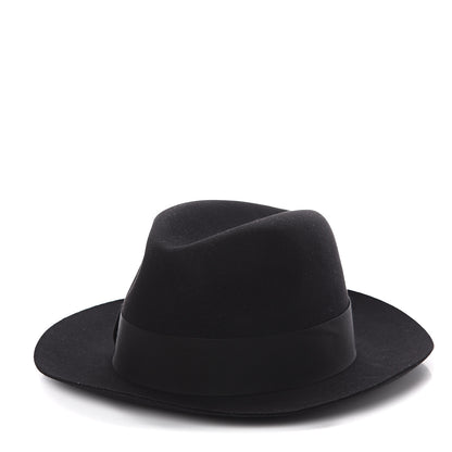 Hermes Rabbit Felt Hare Felt Paris Hat 58 Black 1 of 7