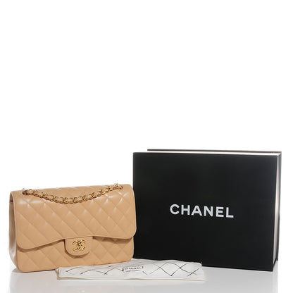 Chanel Caviar Quilted Jumbo Double Flap Beige Clair 5 of 9
