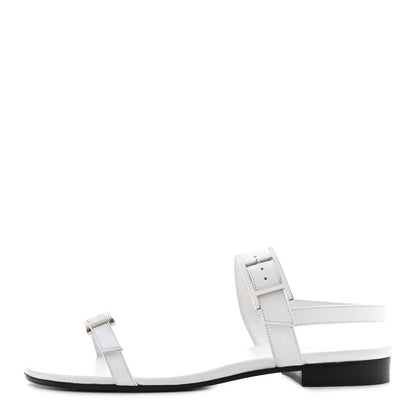 Hermes Calfskin Cristal Sandals 38 White 1 of 8