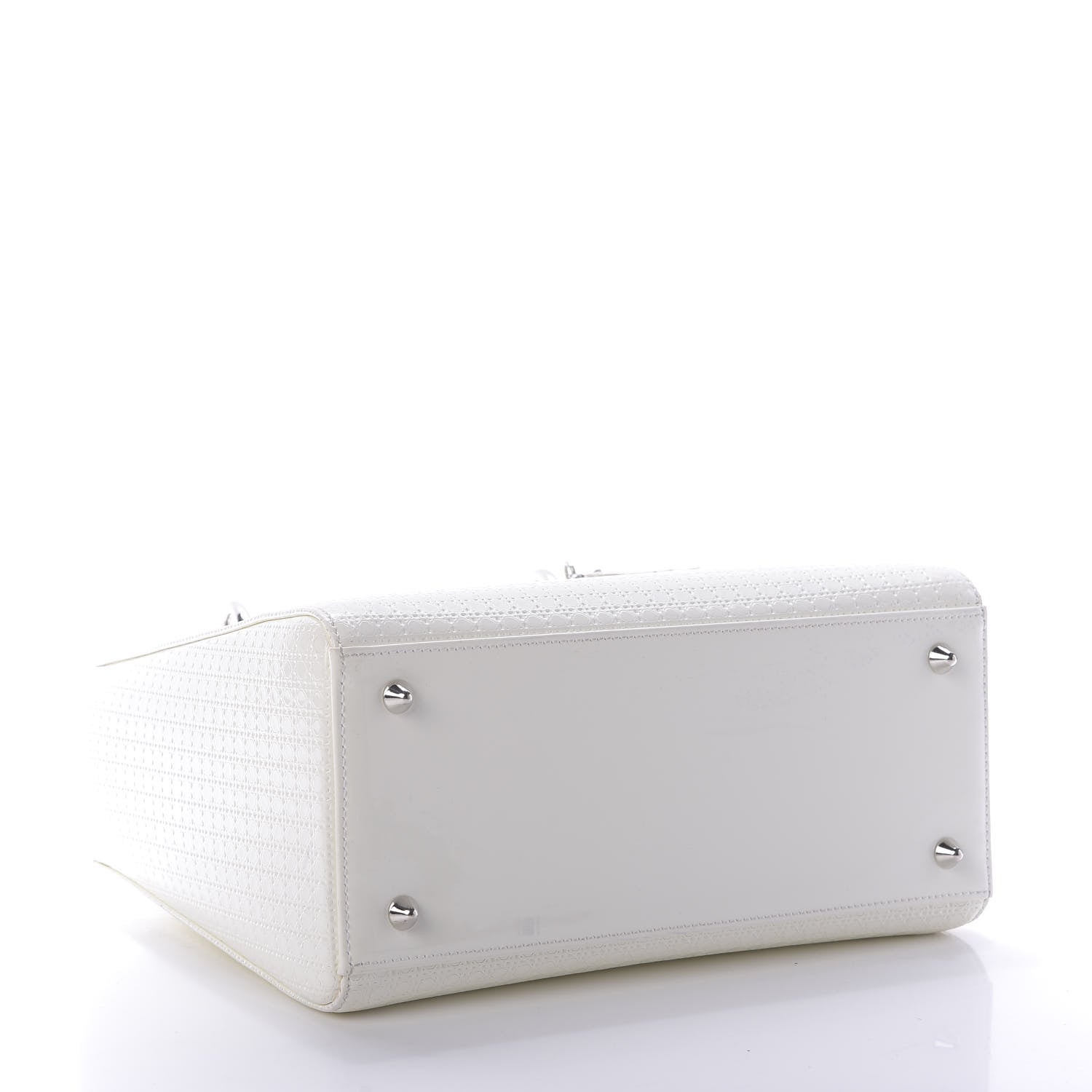 Christian Dior Patent Micro Cannage Medium Lady Dior White 5 of 10
