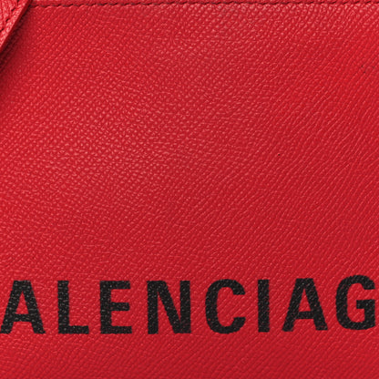 Balenciaga Signature Grained Calfskin Logo XS Ville Camera Bag Rouge Lantern Black 7 of 9