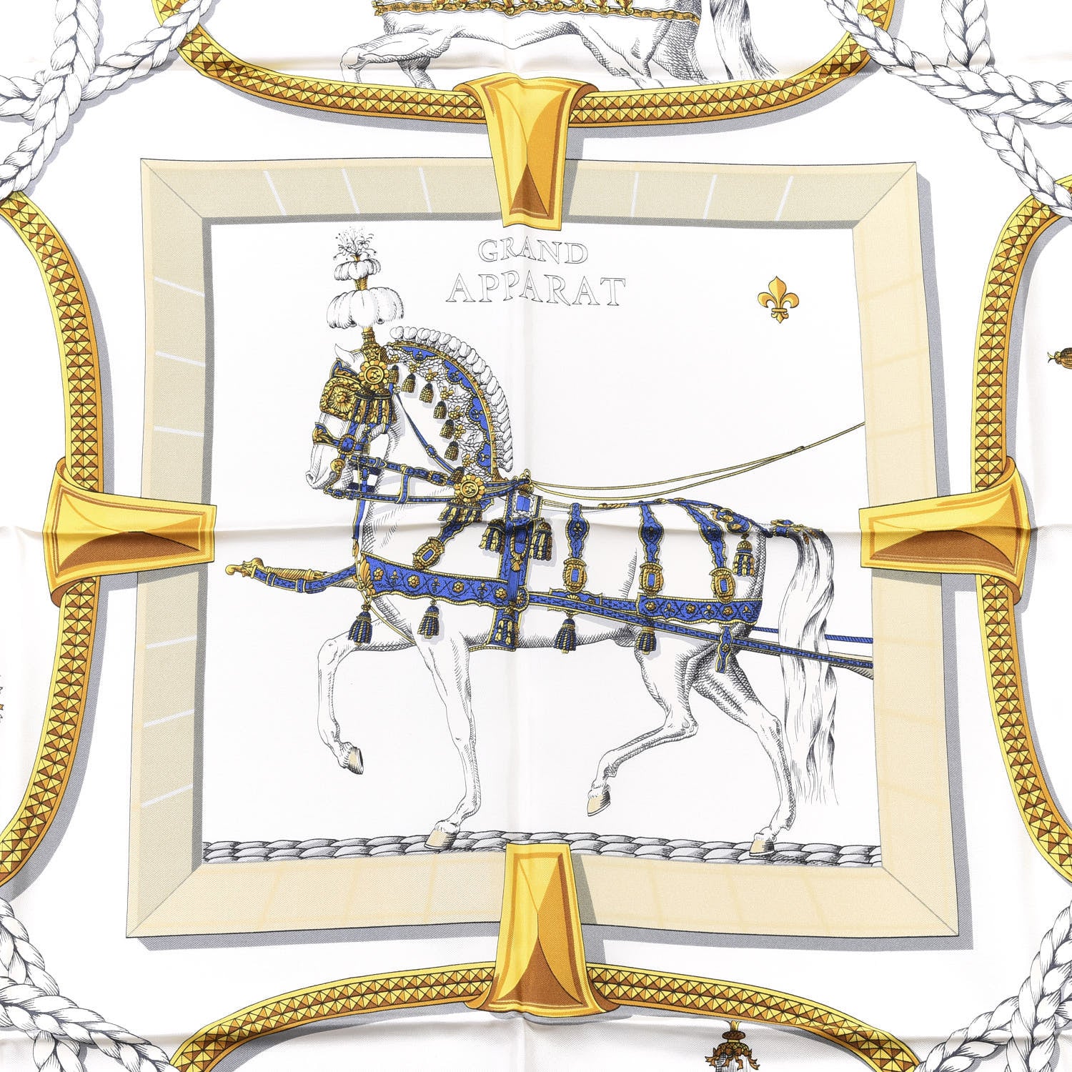 Hermes Silk Grand Apparat Scarf 90 4 of 6