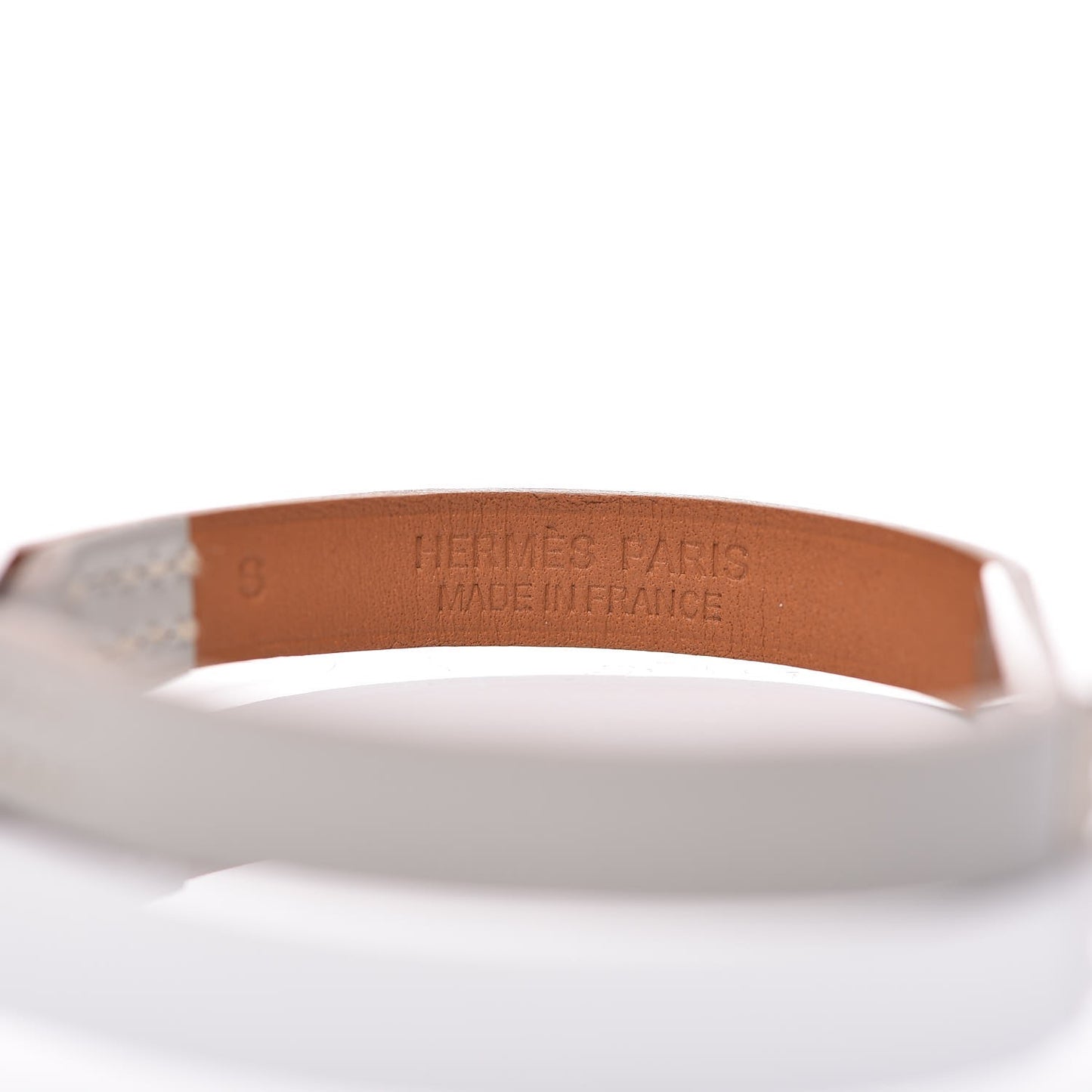 Tadelakt Micro Kelly Bracelet S Gris Perle