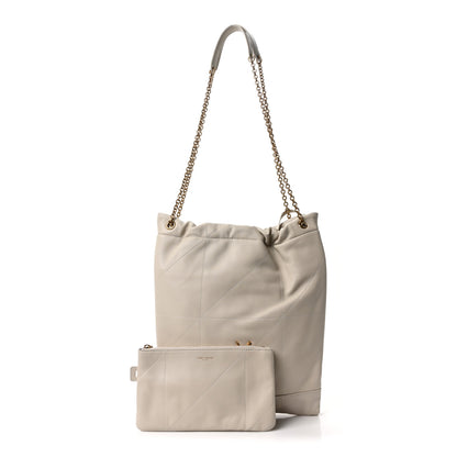 Saint Laurent Lambskin Matelasse Monogram Medium Jamie 4.3 Pochon Blanc Vintage 3 of 11