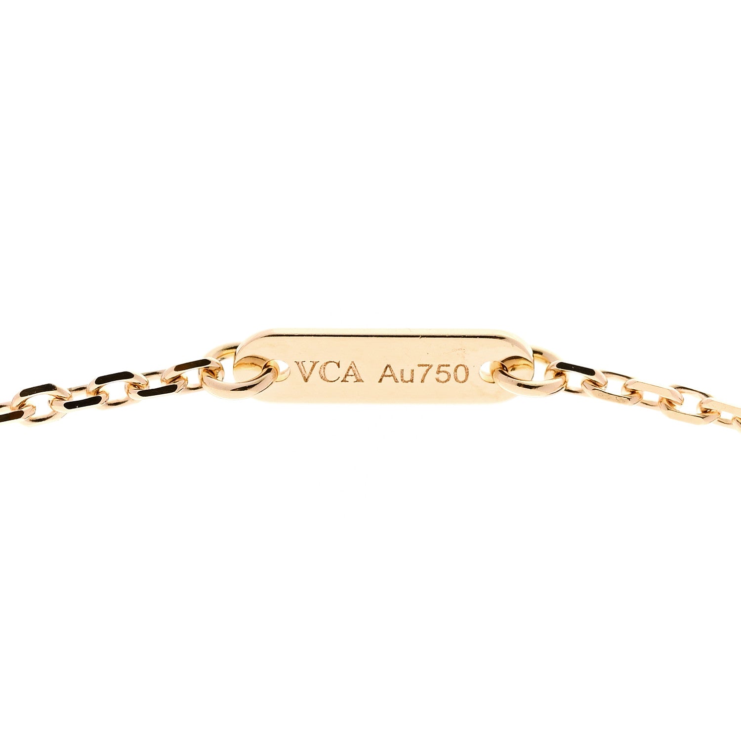Van Cleef & Arpels 18K Yellow Gold Mother of Pearl Sweet Alhambra Pendant Necklace 4 of 6