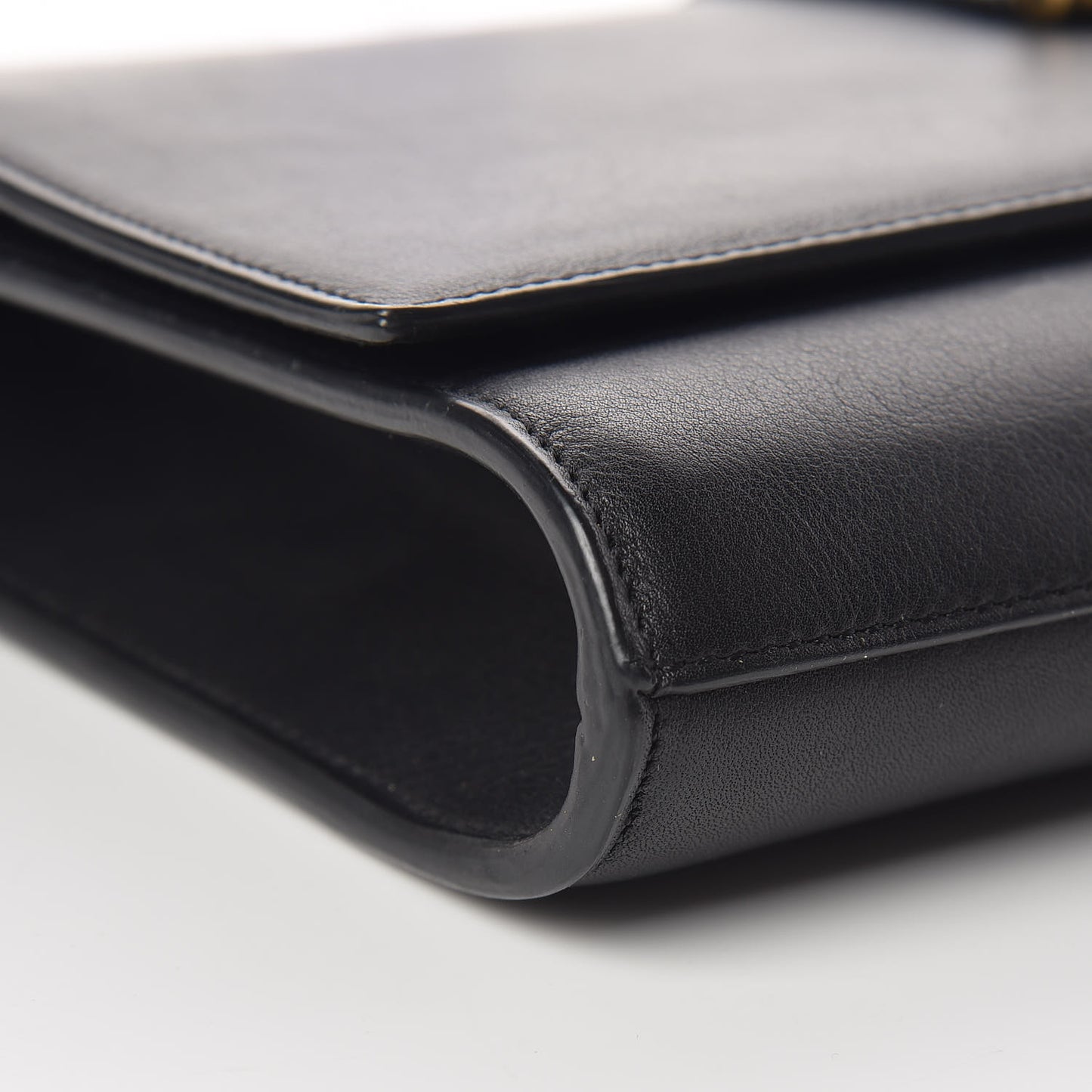 Calfskin Classic Y Ligne Clutch Black