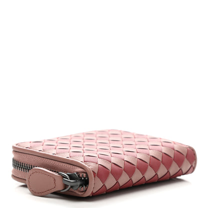 Bottega Veneta Nappa Intrecciato Zip Around Coin Purse Deco Rose Baccarra Rose 4 of 8