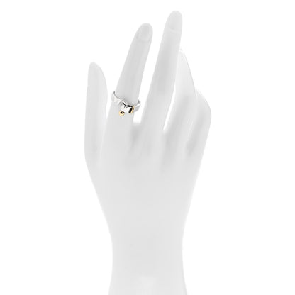 Tiffany Sterling Silver 18K Yellow Gold Hook Ring 54 6.75 2 of 4