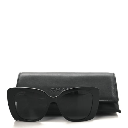 Chanel Acetate Strass Polarized Square Sunglasses 5422-B Black 7 of 7