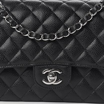 Chanel Caviar Quilted Medium Double Flap Black 10 of 11