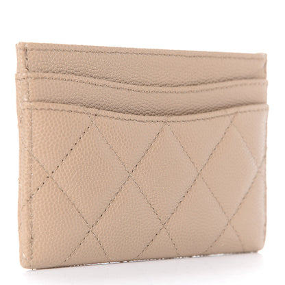 Chanel Caviar Quilted Card Holder Beige 3 of 9