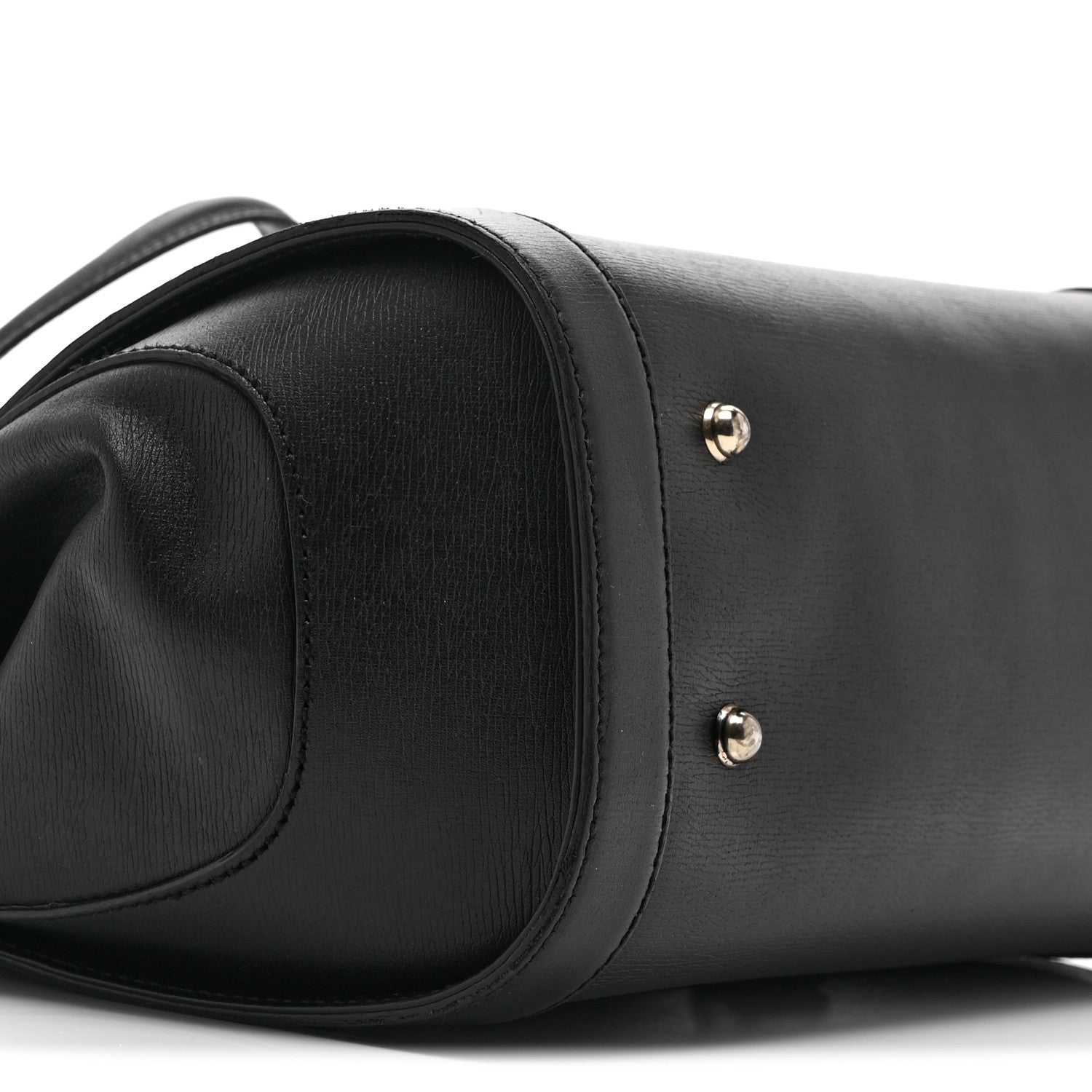 Gucci Calfskin Bamboo Bullet Top Handle Bag Black 10 of 11