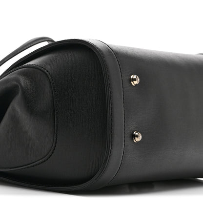 Gucci Calfskin Bamboo Bullet Top Handle Bag Black 10 of 11