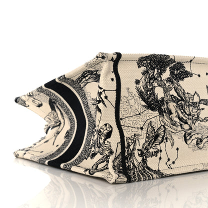 Christian Dior Canvas Zodiac Toile De Jouy Embroidered Medium Book Tote Latte 9 of 11