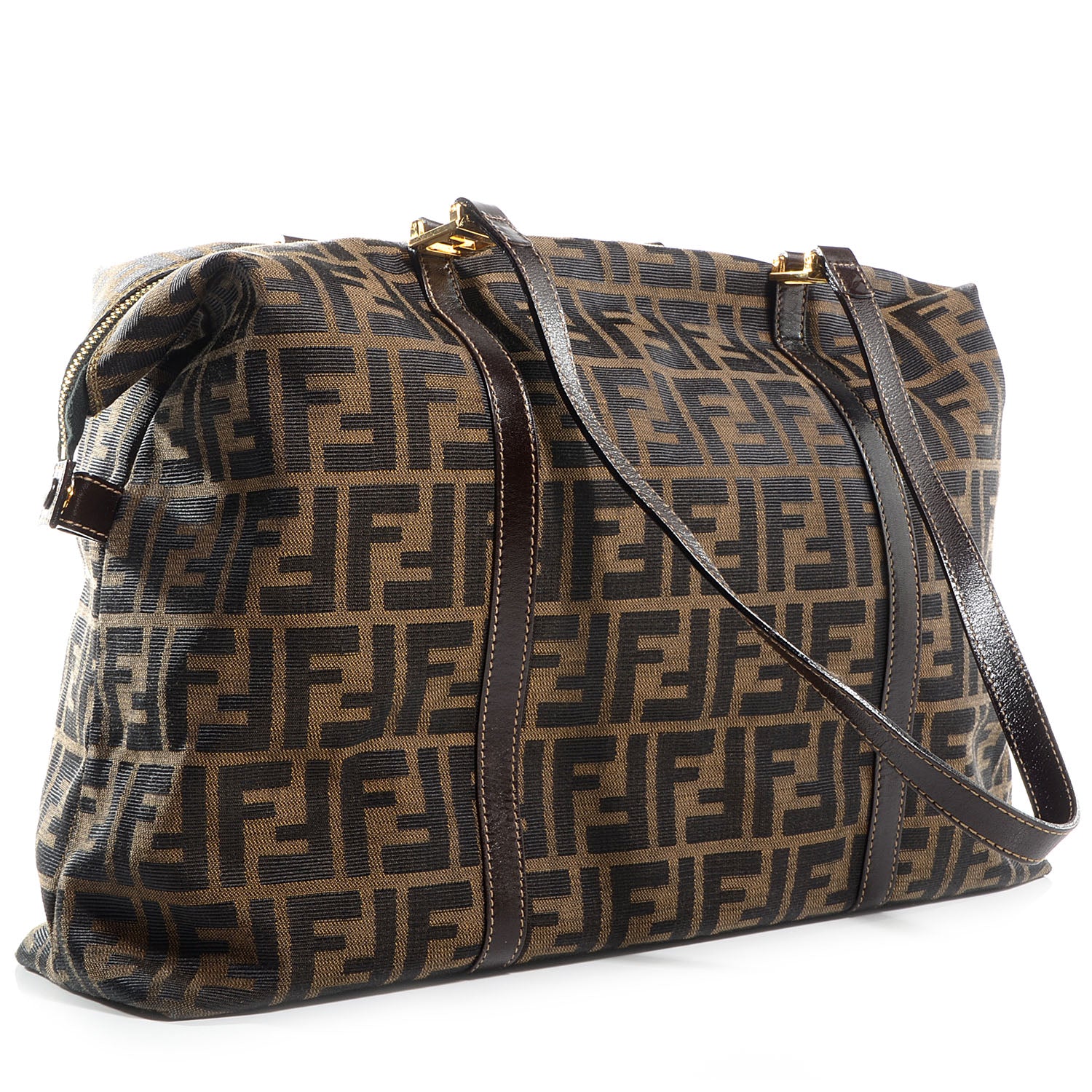 Fendi Zucca Large Satchel Tobacco 3 of 8