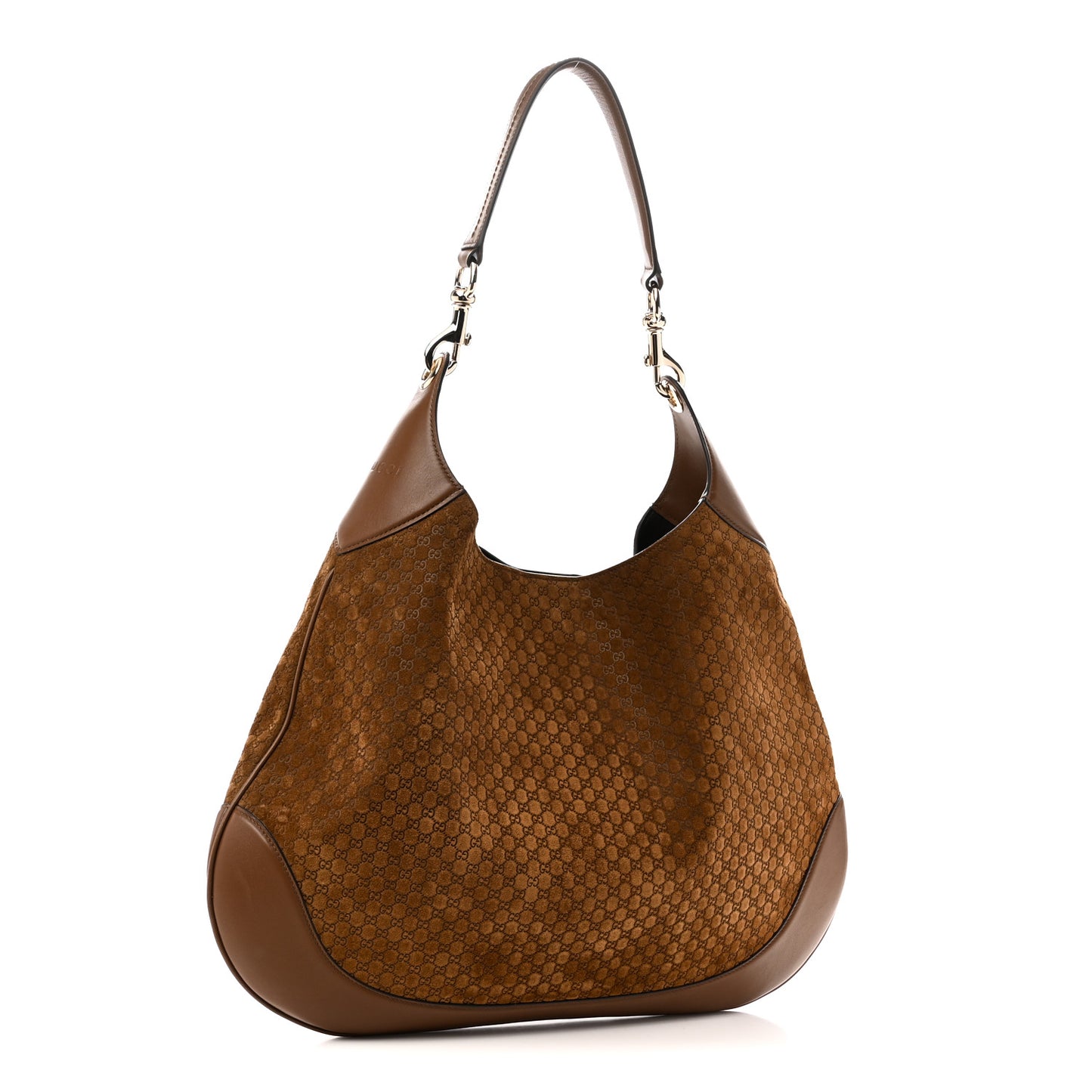 GG Suede B Large Shoulder Bag Brown