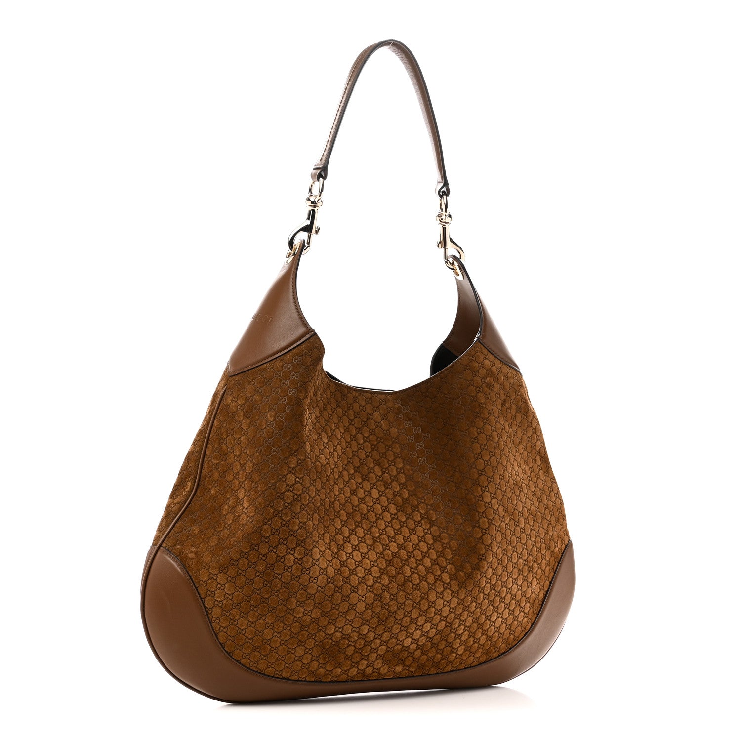 Gucci GG Suede B Large Shoulder Bag Brown 4 of 10