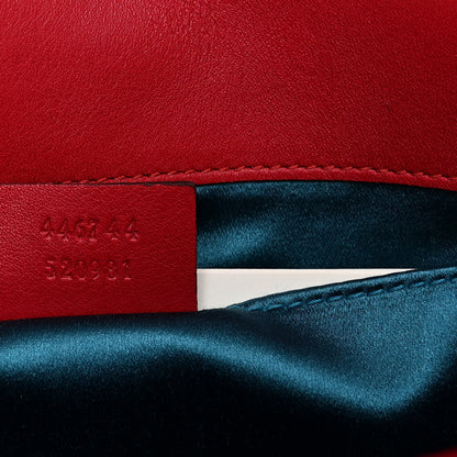 Gucci Velvet Matelasse Small GG Marmont Shoulder Bag Hibiscus Red 7 of 10