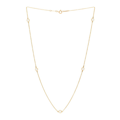 Tiffany 18K Yellow Gold Diamond .75ctw 5 Station Diamonds by the Yard Necklace 3 of 6