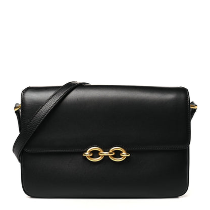 Saint Laurent Smooth Calfskin Le Maillon Satchel Black 1 of 11