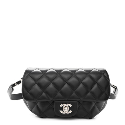 Chanel Calfskin Quilted CC Uniform Flap Belt Bag Black 1 of 11