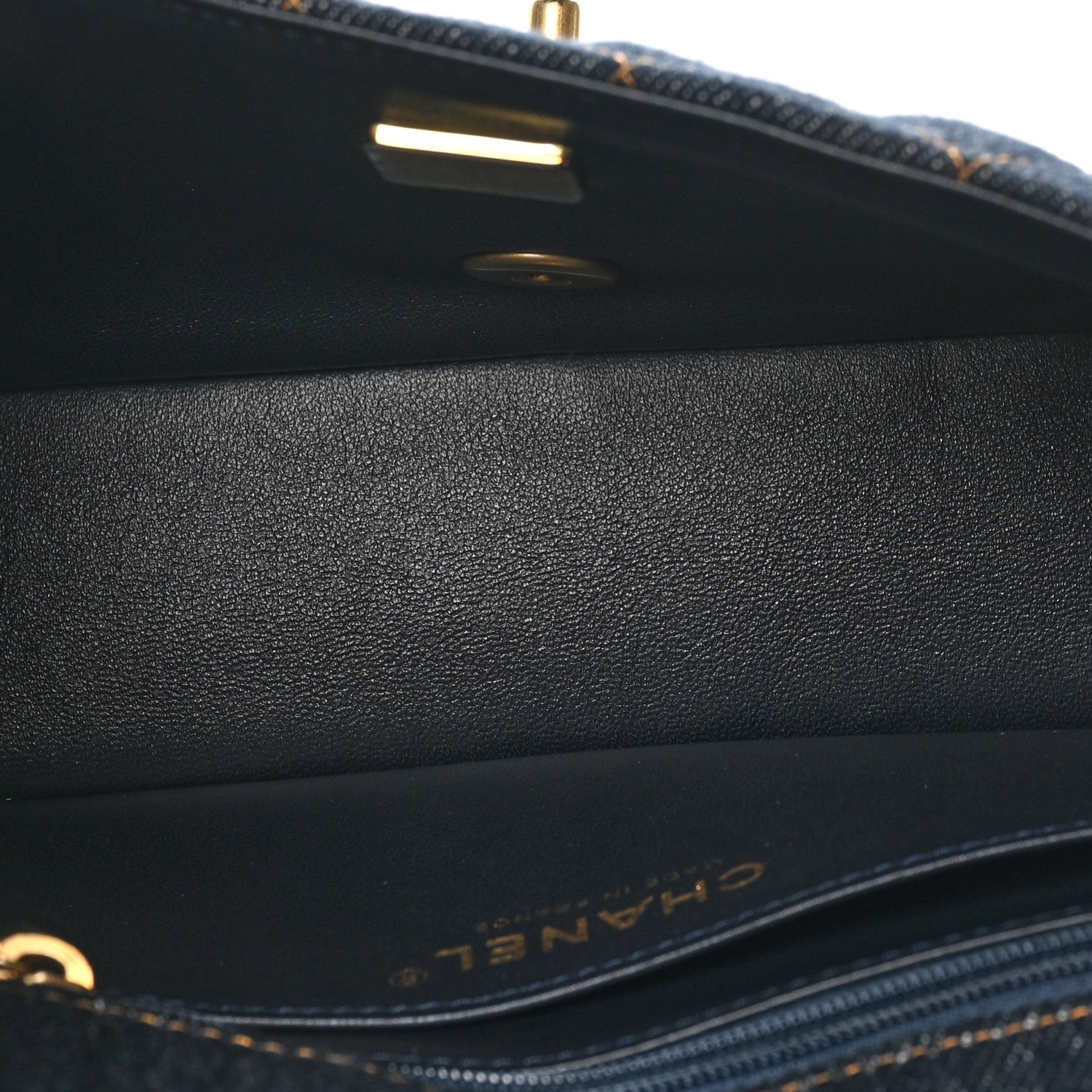 Chanel Denim Quilted Mini Rectangular Flap Dark Blue 5 of 11