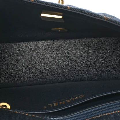 Chanel Denim Quilted Mini Rectangular Flap Dark Blue 5 of 11